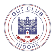 Gastroenterology Club of Indore seal showing the Rajwada palace of Indore